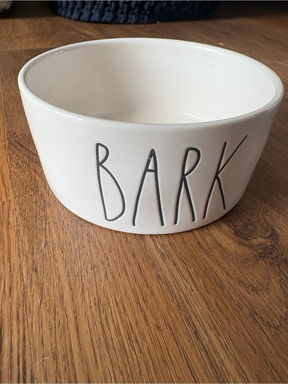 Rae Dunn BARK ceramic dog bowl